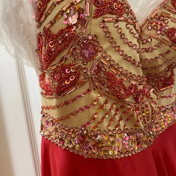 Sherri Hill Pink Gown 1942 Formal Prom Dress - Picture 5 of 7